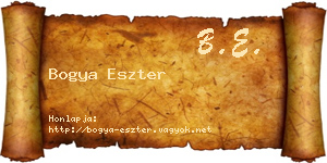 Bogya Eszter névjegykártya