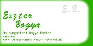 eszter bogya business card